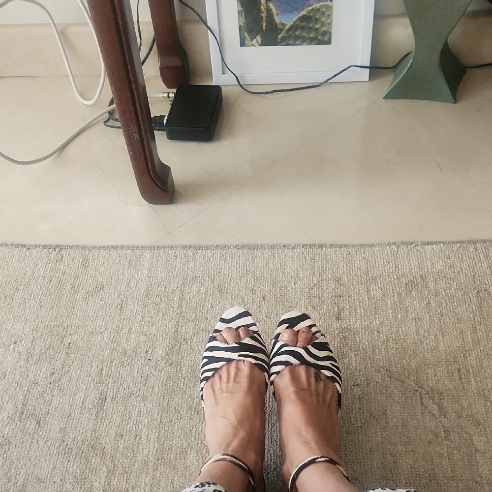 Stylish Zebra Print Women's Sandals